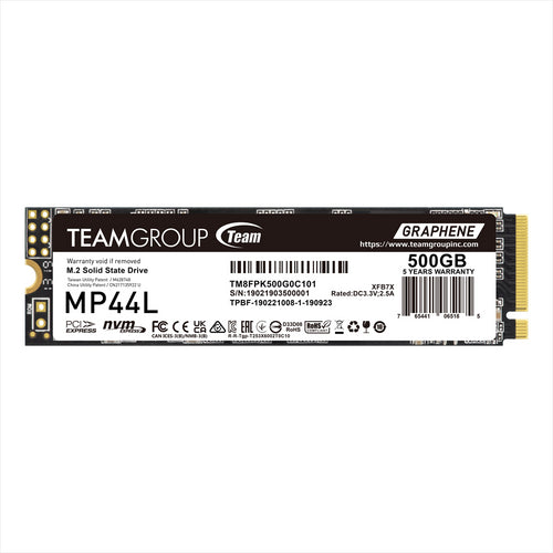 Storage - Team M.2-2280 PCI-E Gen4x4 500GB SSD