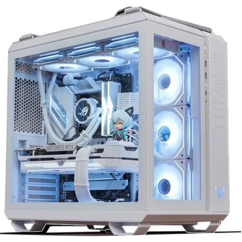 Desktop Cases - Asus Tuf Gaming GT502 Mid-Tower Tempered Glass Case - White