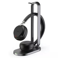 Black USB-A Phone Headset with Charging Stand