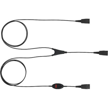 Supervisor Cord with Mute Function, Y-Design Audio Adapter for Headsets