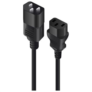 1M Power Extension Cord, IEC C13 to C14, Black