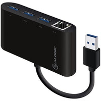 3 Port USB3.0 Hub & Gigabit Adapter for Ethernet - Self Powered, Driver-Free - Alogic