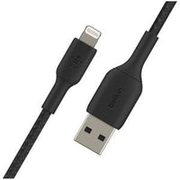 Braided Lightning to USB-A Cable, 0.15M, Black