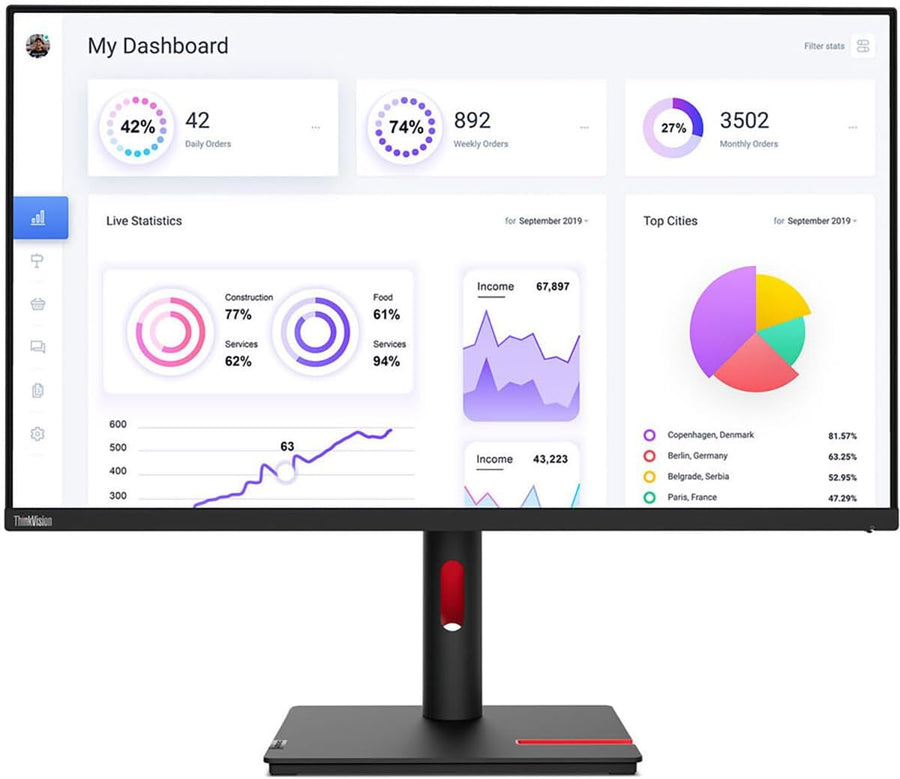 S27i-30 27-Inch FHD IPS Monitor, 1920 x 1080, 16:9, Anti-Glare, Low Blue Light, VGA and Dual HDMI Input, Tilt Stand, Audio Out, Includes HDMI Cable