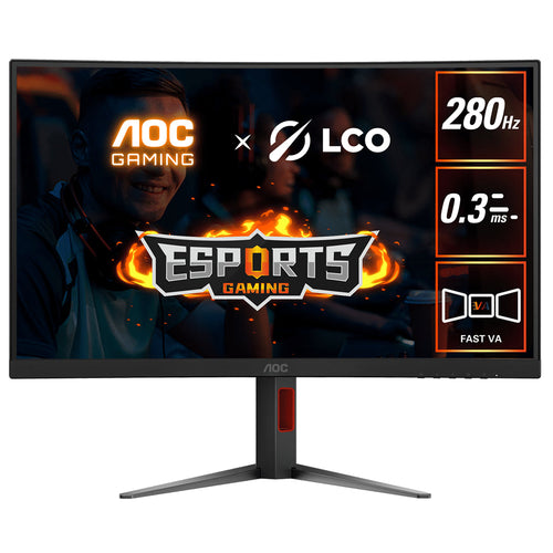Gaming Monitors - AOC C27G4Z 27" Curved 1920x1080 FHD 1ms HDMI DP 280Hz Ergo Monitor