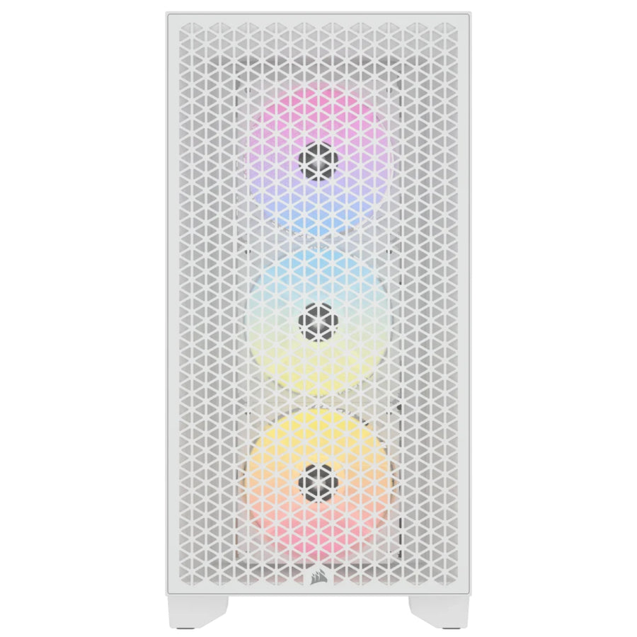 RGB Airflow Mid-Tower Case White with High-Airflow Design