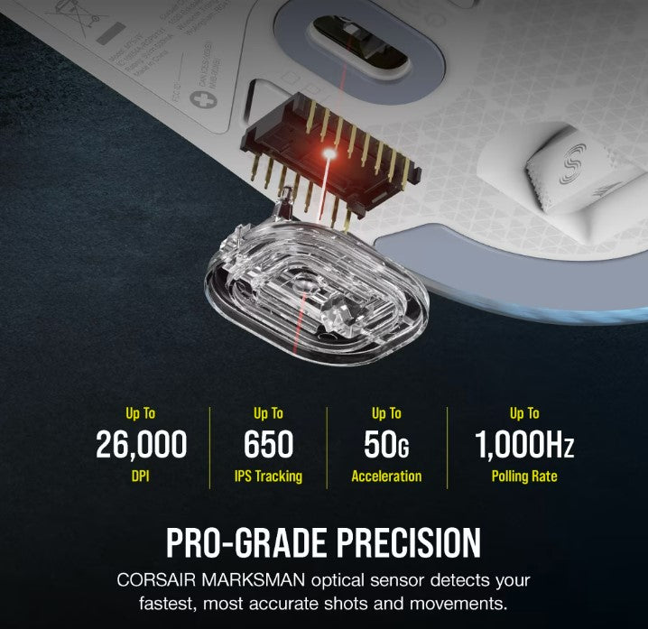 M75 Lightweight RGB Wireless Gaming Mouse - White