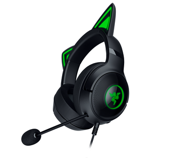 Kraken Kitty V2 Wired RGB Headset with Kitty Ears - Black