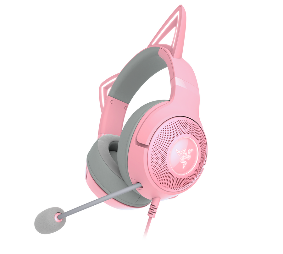 Kraken Kitty V2 USB Headset RGB Ears Quartz Stream Reactive Lighting