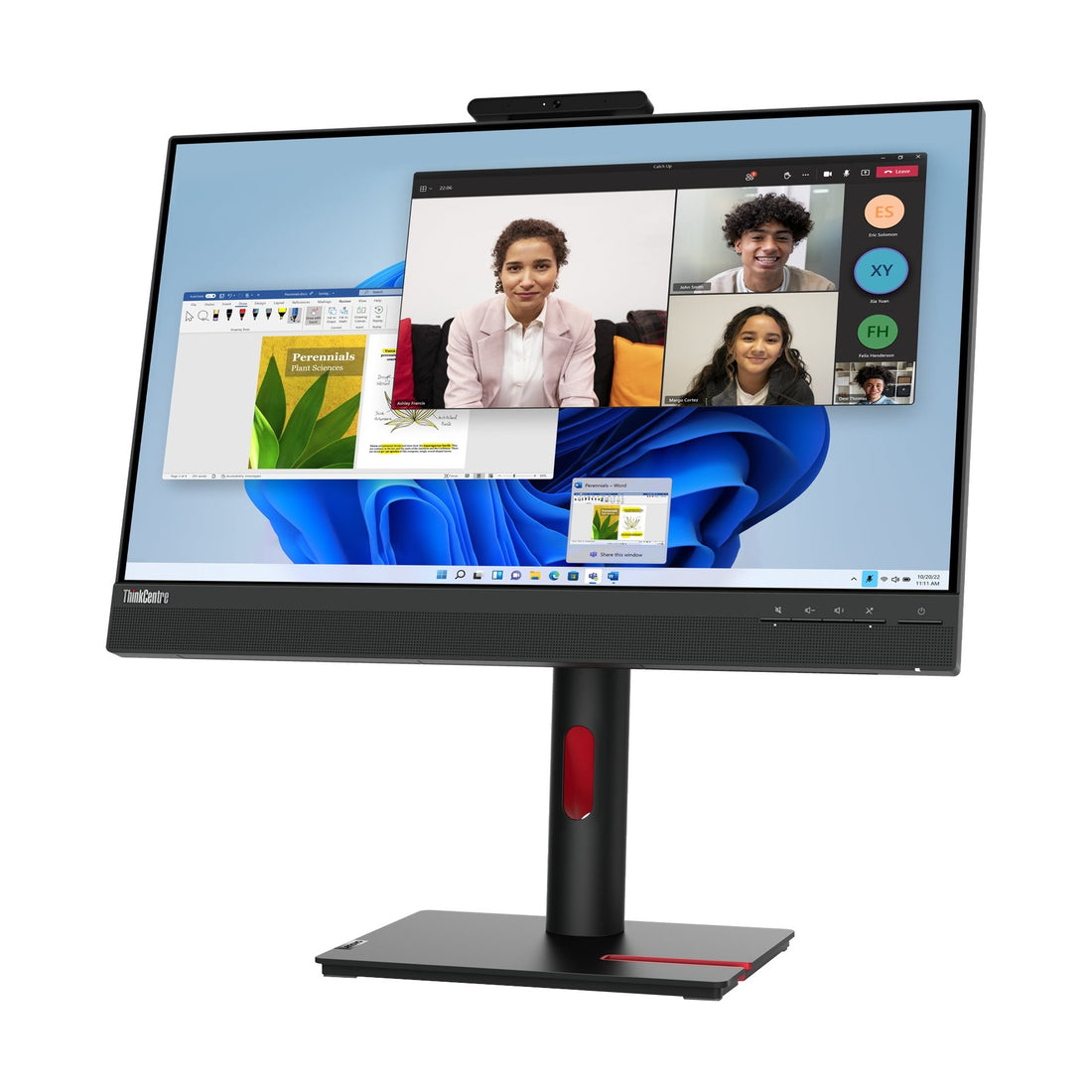 ThinkCentre Tiny-In-One 24 Gen 5 - 23.8" Touch Monitor, 1920x1080, Anti-Glare, with 720p Camera and Mic, DP Input, USB3.0 Port, Adjustable Height/Tilt/Pivot/Swivel