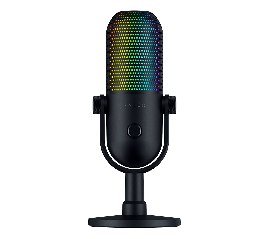 Seiren V3 Chroma RGB USB Microphone with Tap-to-Mute Black Mic