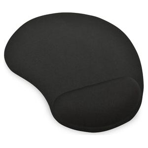 Mouse Pad with Gel Wrist Rest - Black