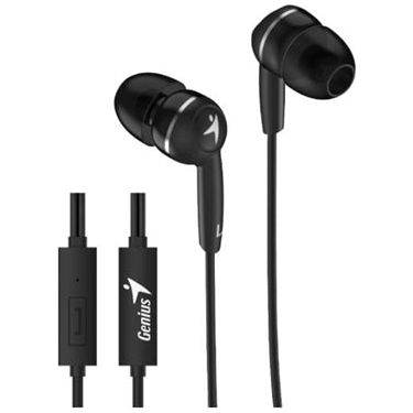 Genius - Genius HS-M320 Black In-Earphones with Inline Mic