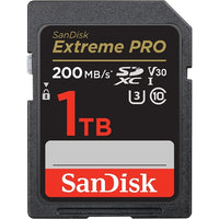 Extreme Pro 1TB SDXC/SDXXD, U3, C10, 200MB/s R, 140MB/s W