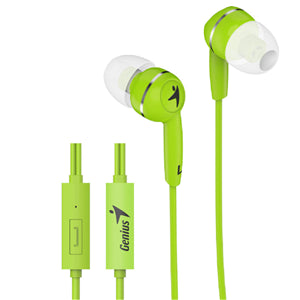 Genius - Genius HS-M320 Green In-Ear Headphones with Inline Mic