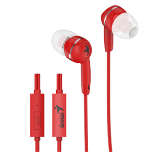 Genius - Genius HS-M320 Red In-Earphones with Inline Mic