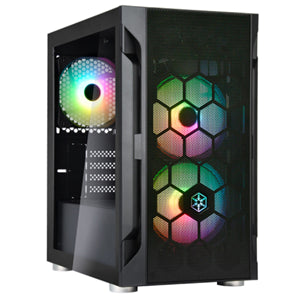 SilverStone - SilverStone Fara H1M mATX Case - Glass Window + ARGb fans