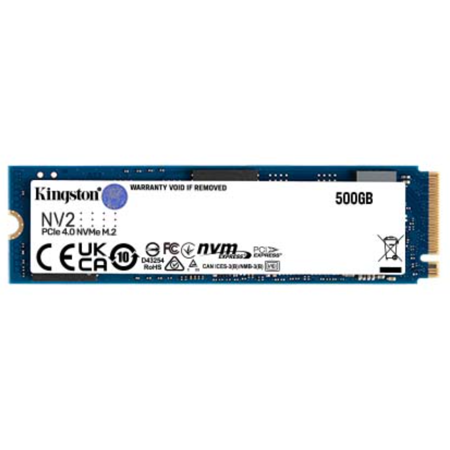 500GB NV2 PCIe 4.0 NVMe SSD, R/W 3500/2100 MB/s