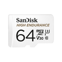 High Endurance MicroSDXC Card 64GB Uhs-I C10 U3 V30