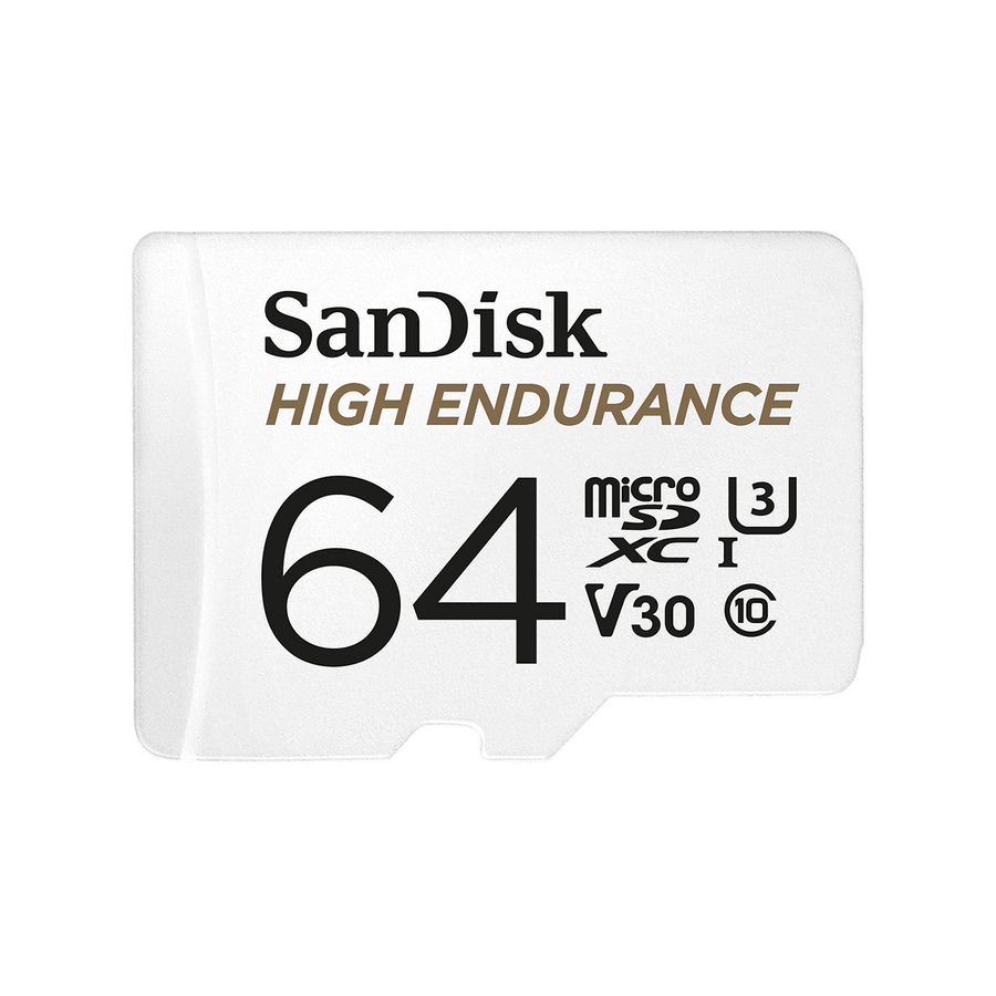 High Endurance MicroSDXC Card 64GB Uhs-I C10 U3 V30