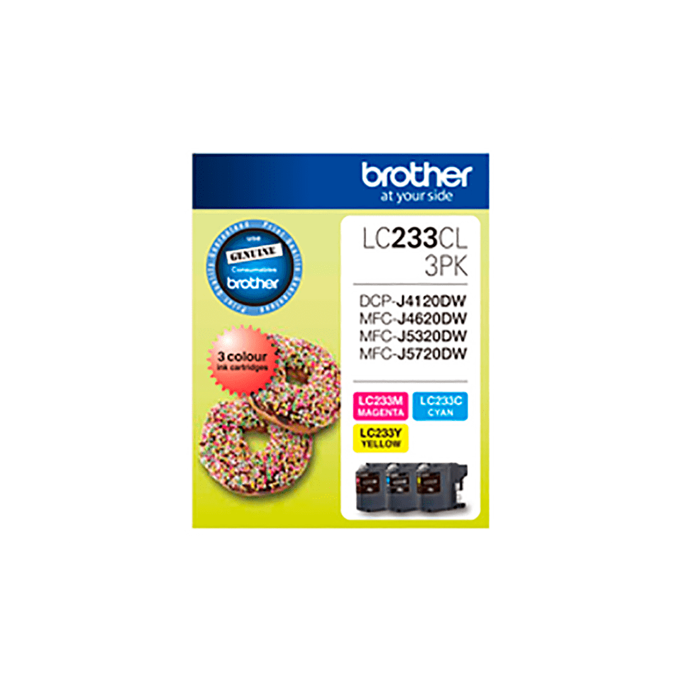 3pk Colour 3 Pack Ink Cartridge LC233CL3PK