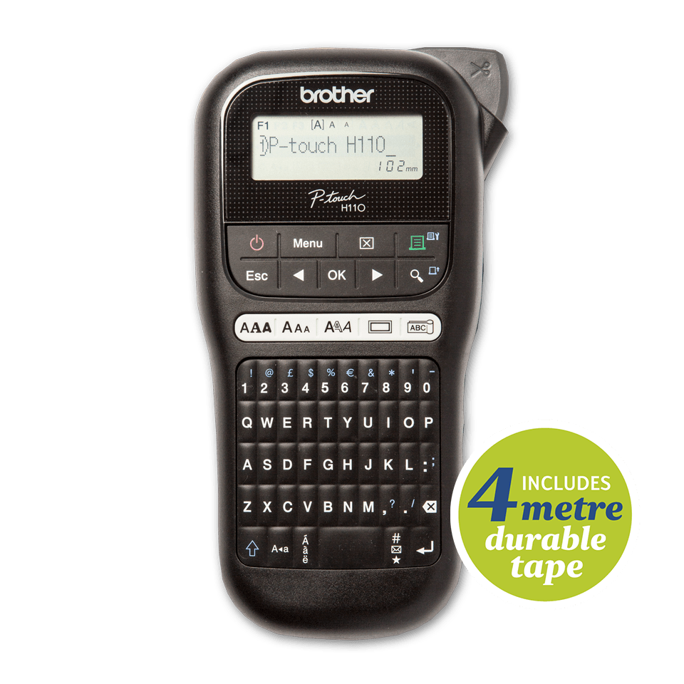 Ptouch Durable Label Maker Black PTH110BK