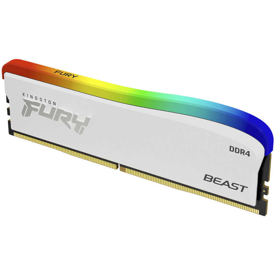 16GB 3200MT/s DDR4 CL16 DIMM (Kit of 2) Fury Beast White RGB