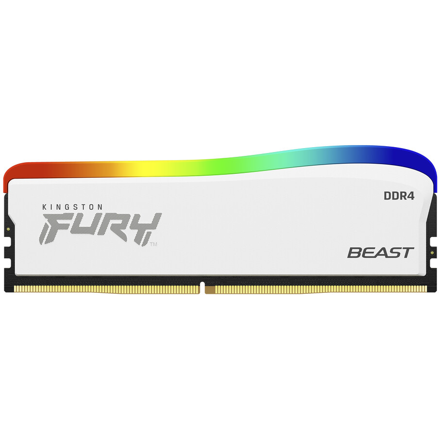 16GB 3200MT/s DDR4 CL16 DIMM (Kit of 2) Fury Beast White RGB